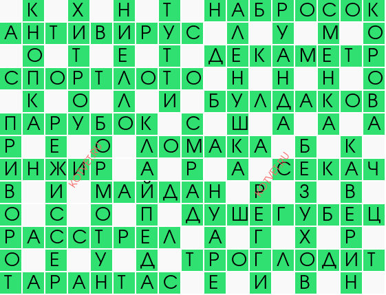 Образец породы в виде столбика 4 буквы сканворд